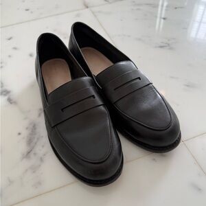 Classic Black Leather Loafers